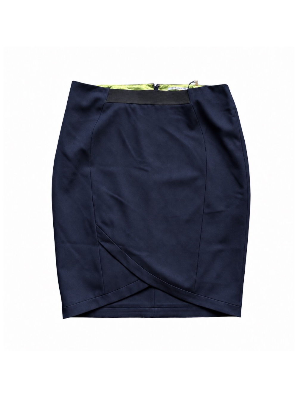 T Tahari Navy Blue Stretch Pencil Skirt Size 10 NWT